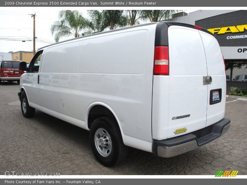 Summit White / Medium Pewter 2009 Chevrolet Express 3500 Extended Cargo Van