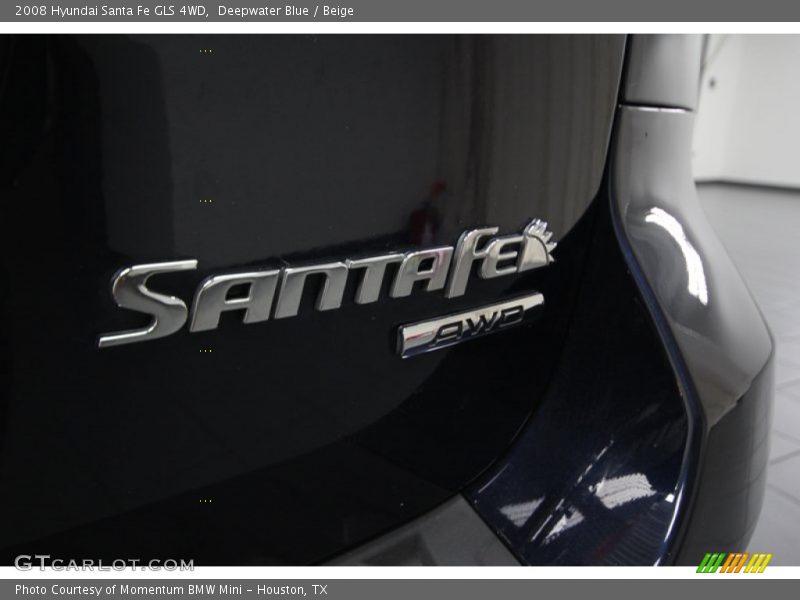 Deepwater Blue / Beige 2008 Hyundai Santa Fe GLS 4WD
