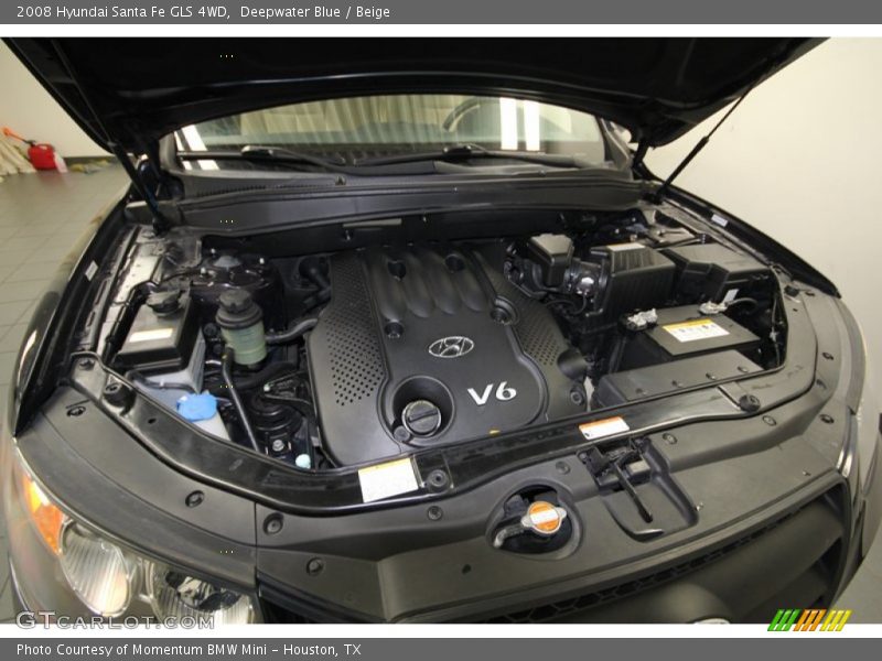 Deepwater Blue / Beige 2008 Hyundai Santa Fe GLS 4WD
