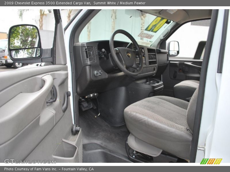 Summit White / Medium Pewter 2009 Chevrolet Express 3500 Extended Cargo Van