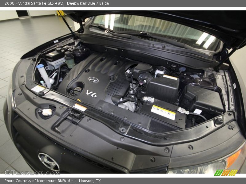 Deepwater Blue / Beige 2008 Hyundai Santa Fe GLS 4WD