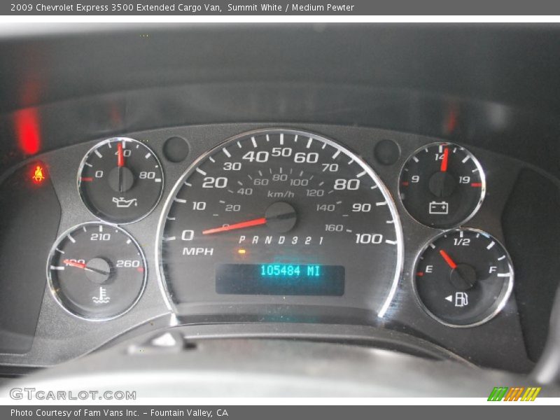 Summit White / Medium Pewter 2009 Chevrolet Express 3500 Extended Cargo Van
