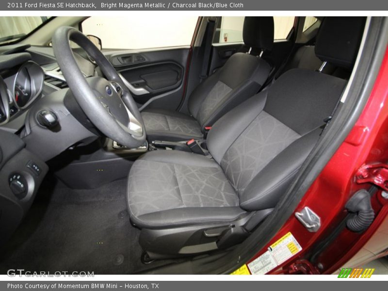 Bright Magenta Metallic / Charcoal Black/Blue Cloth 2011 Ford Fiesta SE Hatchback