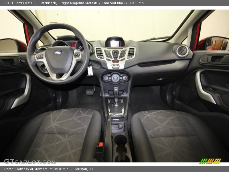 Bright Magenta Metallic / Charcoal Black/Blue Cloth 2011 Ford Fiesta SE Hatchback