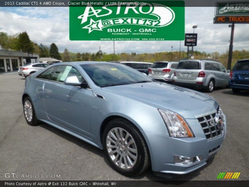 Glacier Blue Metallic / Light Titanium/Ebony 2013 Cadillac CTS 4 AWD Coupe
