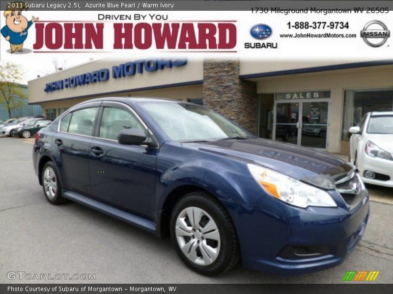 Azurite Blue Pearl / Warm Ivory 2011 Subaru Legacy 2.5i