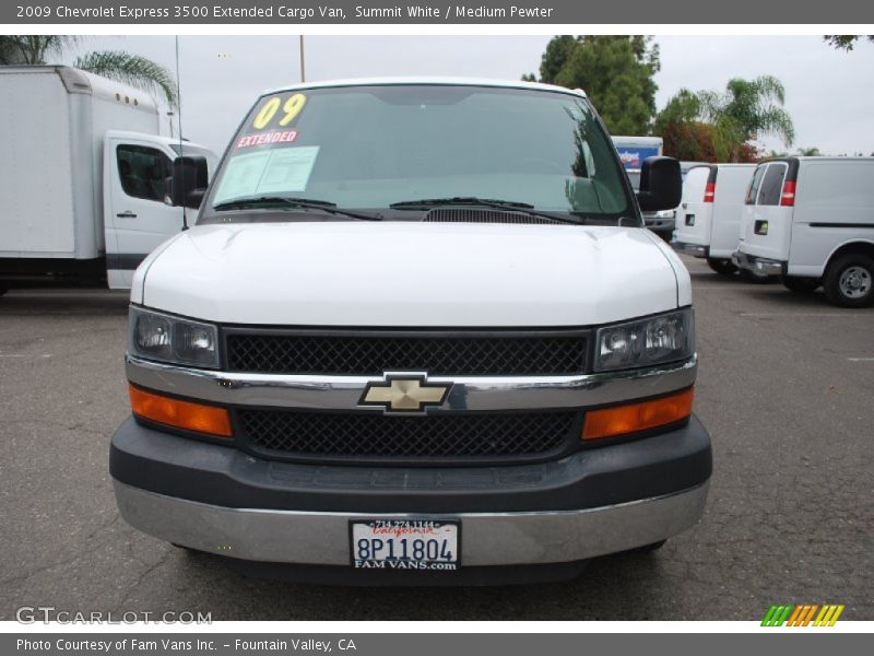 Summit White / Medium Pewter 2009 Chevrolet Express 3500 Extended Cargo Van