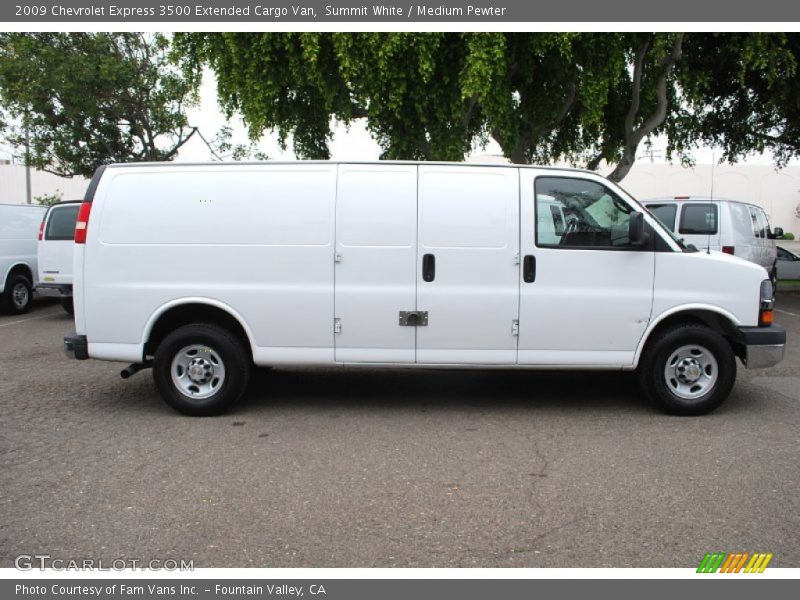 Summit White / Medium Pewter 2009 Chevrolet Express 3500 Extended Cargo Van