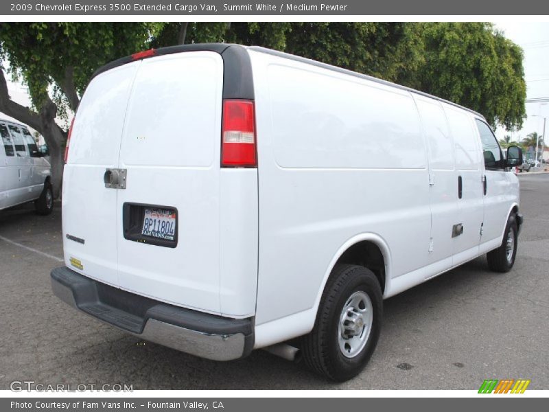 Summit White / Medium Pewter 2009 Chevrolet Express 3500 Extended Cargo Van