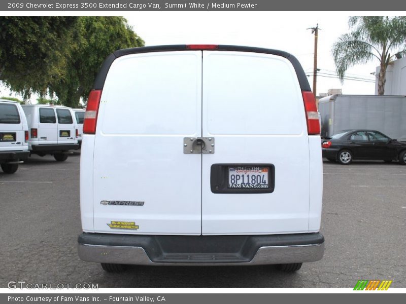 Summit White / Medium Pewter 2009 Chevrolet Express 3500 Extended Cargo Van
