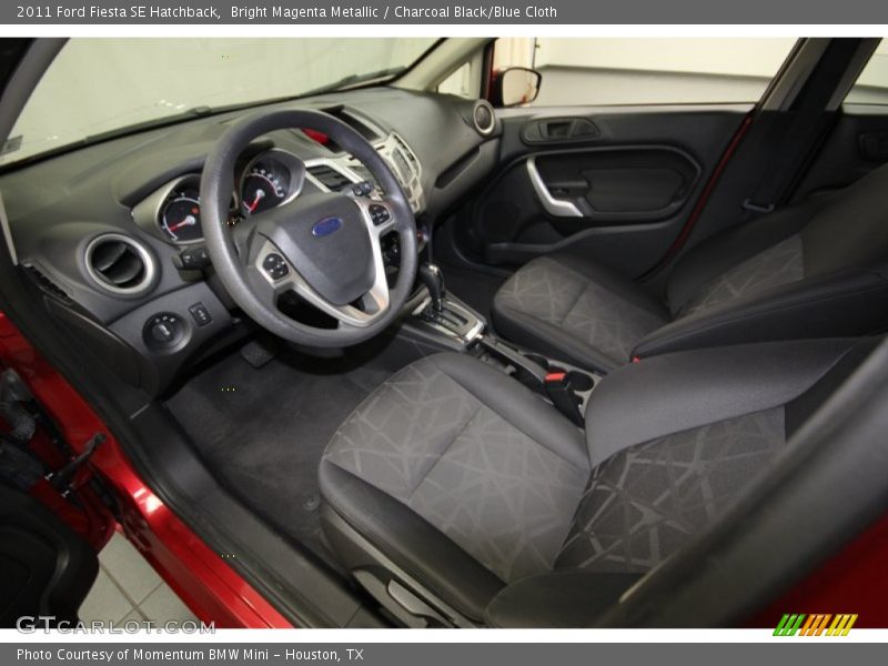Bright Magenta Metallic / Charcoal Black/Blue Cloth 2011 Ford Fiesta SE Hatchback