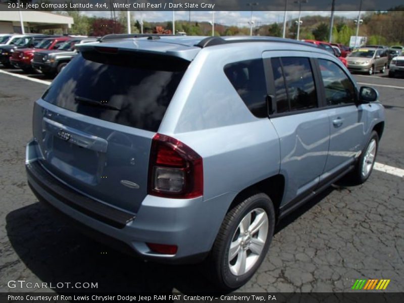 Winter Chill Pearl / Dark Slate Gray 2014 Jeep Compass Latitude 4x4