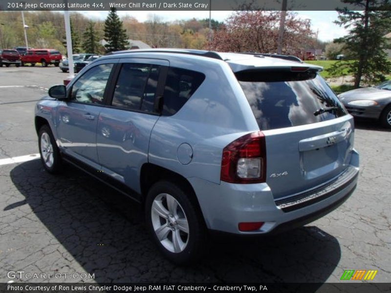 Winter Chill Pearl / Dark Slate Gray 2014 Jeep Compass Latitude 4x4