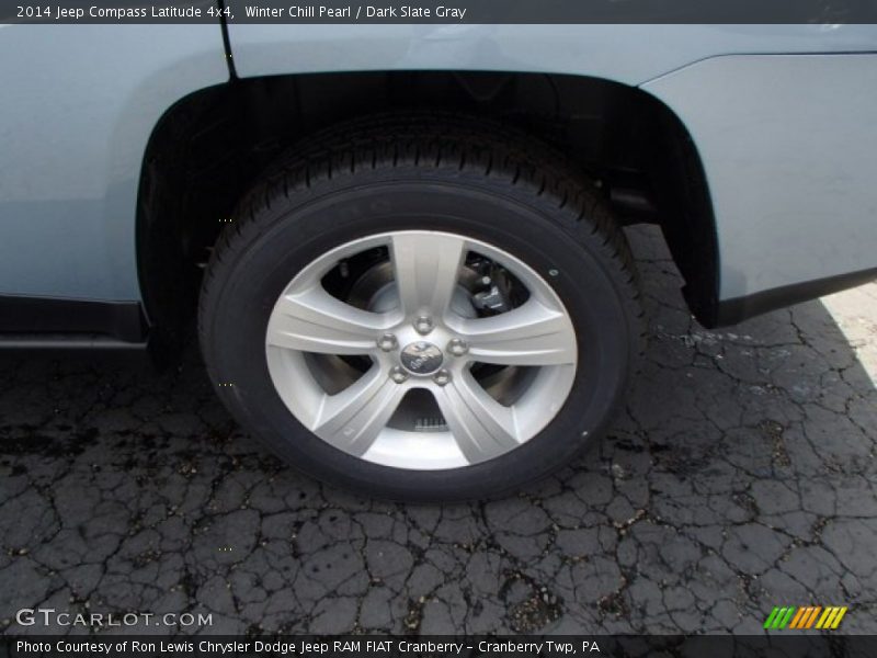 Winter Chill Pearl / Dark Slate Gray 2014 Jeep Compass Latitude 4x4