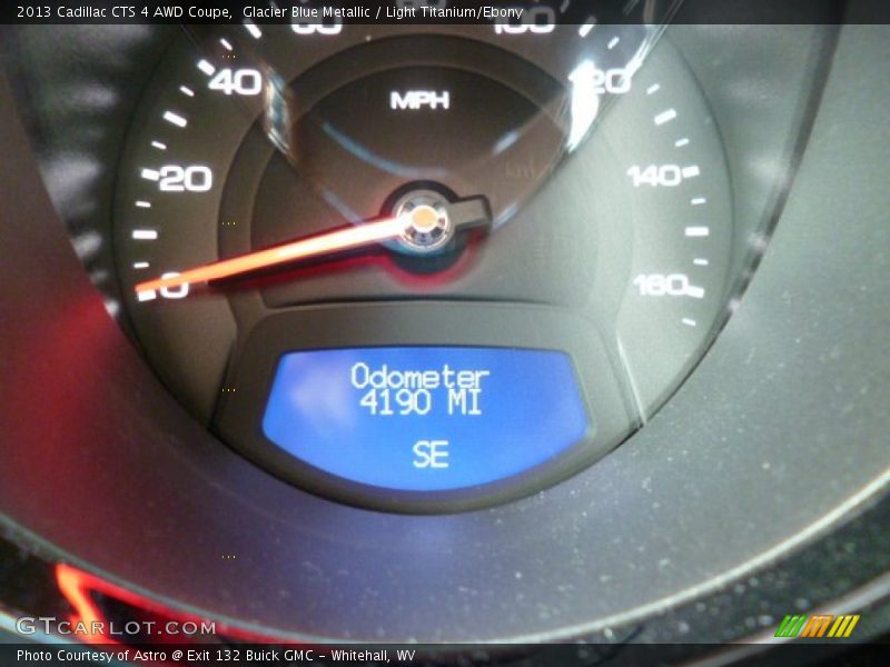 Glacier Blue Metallic / Light Titanium/Ebony 2013 Cadillac CTS 4 AWD Coupe