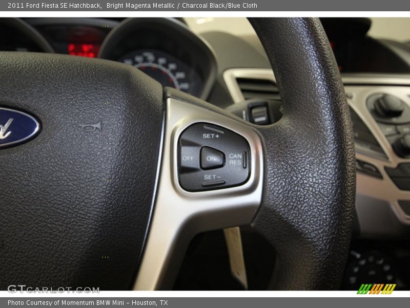 Bright Magenta Metallic / Charcoal Black/Blue Cloth 2011 Ford Fiesta SE Hatchback