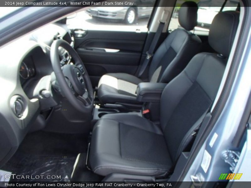 Winter Chill Pearl / Dark Slate Gray 2014 Jeep Compass Latitude 4x4