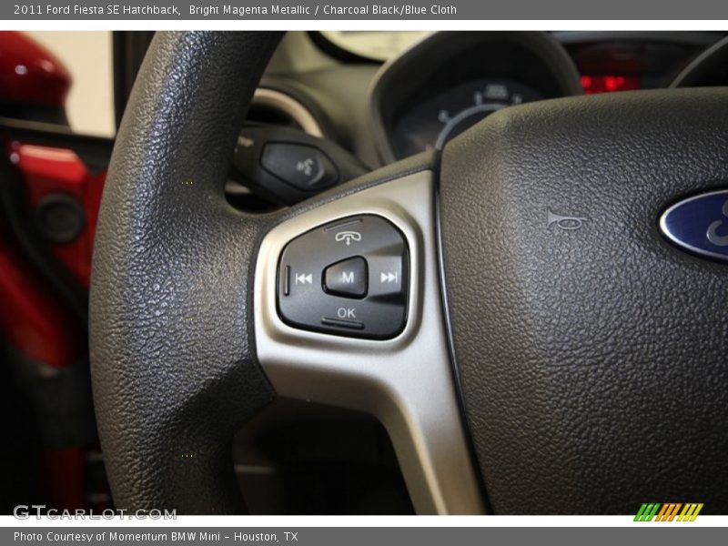 Bright Magenta Metallic / Charcoal Black/Blue Cloth 2011 Ford Fiesta SE Hatchback