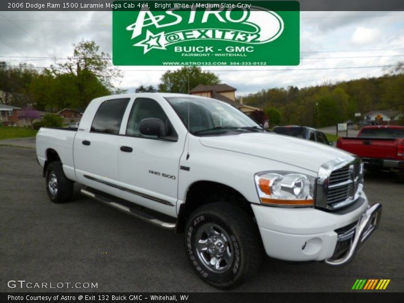 Bright White / Medium Slate Gray 2006 Dodge Ram 1500 Laramie Mega Cab 4x4