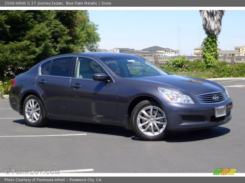 Blue Slate Metallic / Stone 2009 Infiniti G 37 Journey Sedan