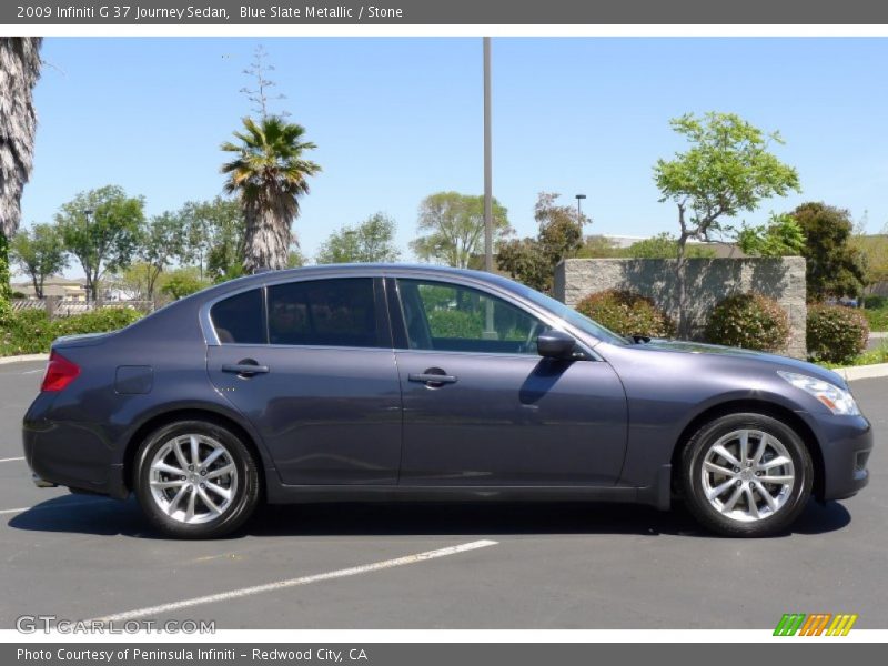 Blue Slate Metallic / Stone 2009 Infiniti G 37 Journey Sedan