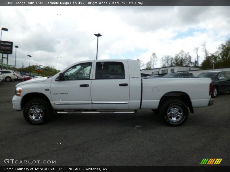 Bright White / Medium Slate Gray 2006 Dodge Ram 1500 Laramie Mega Cab 4x4