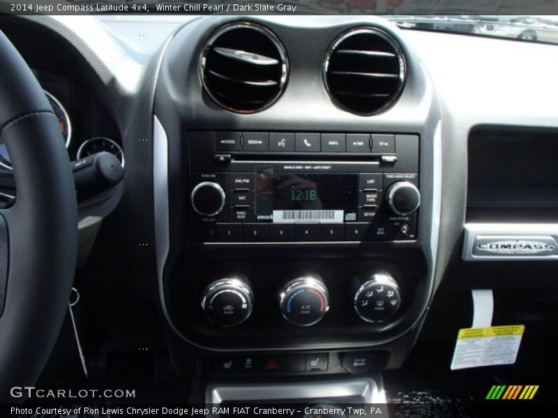Winter Chill Pearl / Dark Slate Gray 2014 Jeep Compass Latitude 4x4