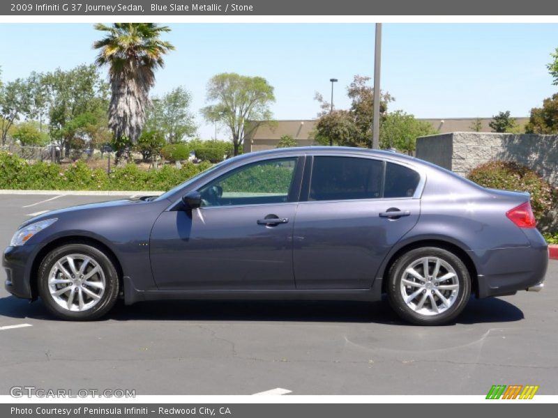 Blue Slate Metallic / Stone 2009 Infiniti G 37 Journey Sedan