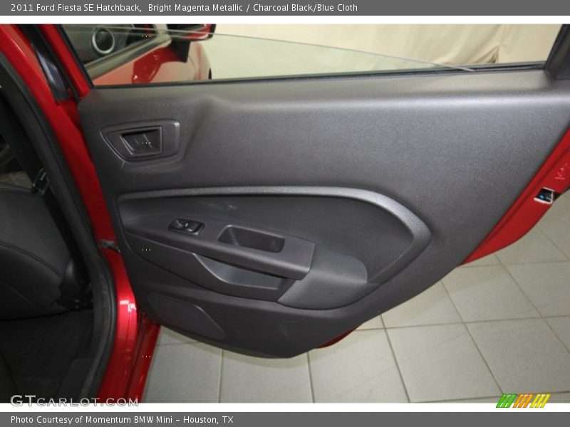 Bright Magenta Metallic / Charcoal Black/Blue Cloth 2011 Ford Fiesta SE Hatchback