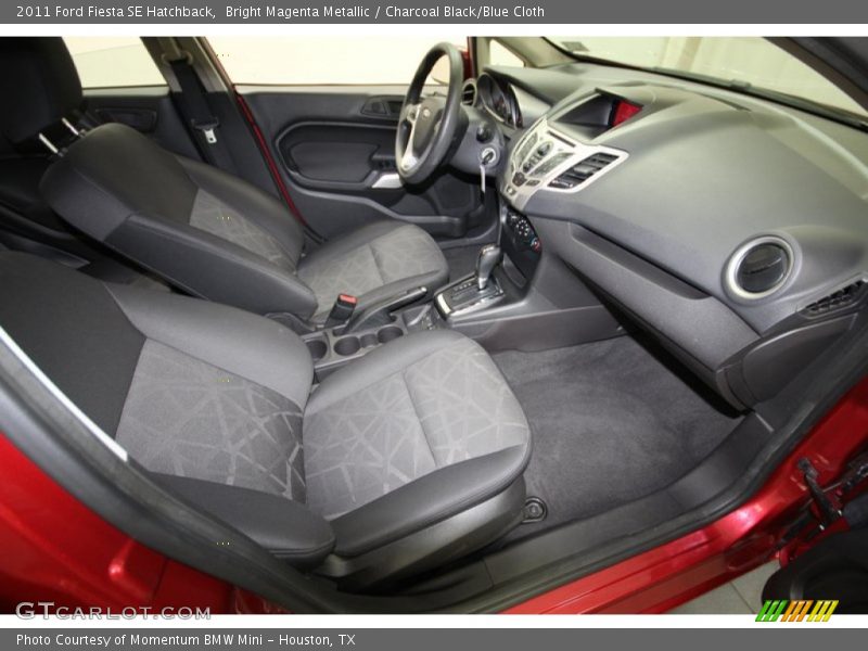 Bright Magenta Metallic / Charcoal Black/Blue Cloth 2011 Ford Fiesta SE Hatchback