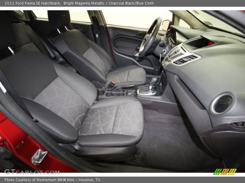 Bright Magenta Metallic / Charcoal Black/Blue Cloth 2011 Ford Fiesta SE Hatchback