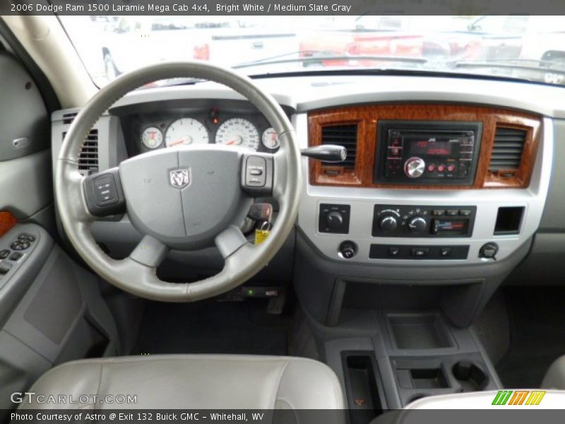 Bright White / Medium Slate Gray 2006 Dodge Ram 1500 Laramie Mega Cab 4x4