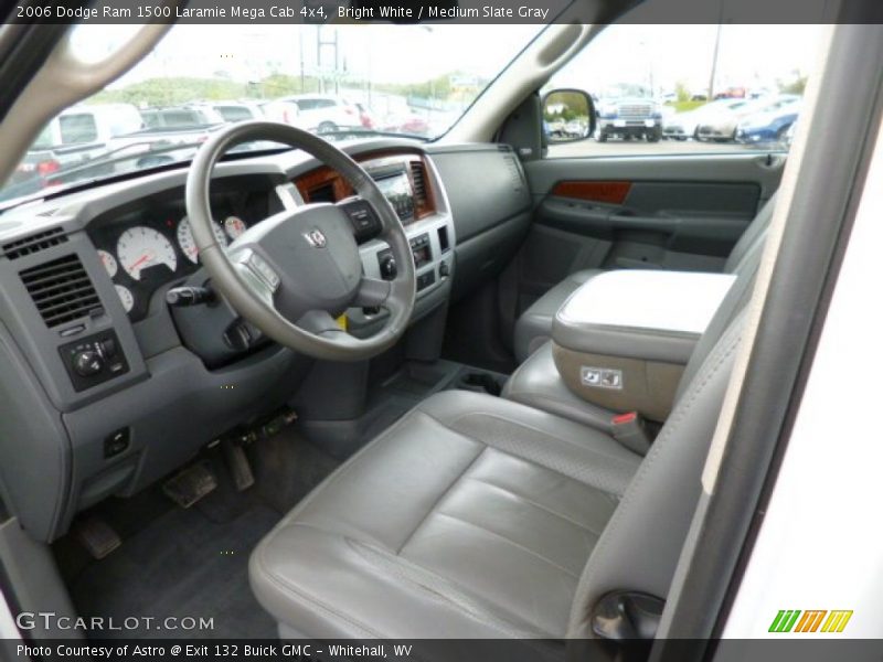 Bright White / Medium Slate Gray 2006 Dodge Ram 1500 Laramie Mega Cab 4x4
