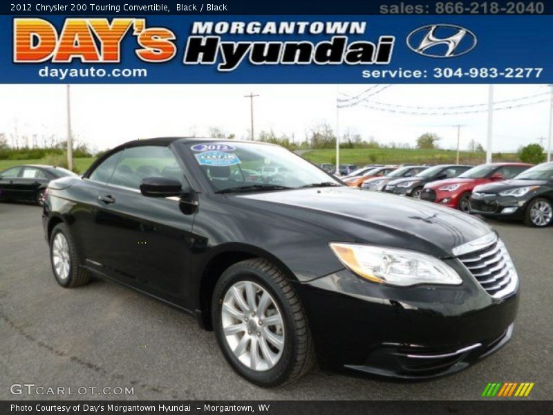 Black / Black 2012 Chrysler 200 Touring Convertible