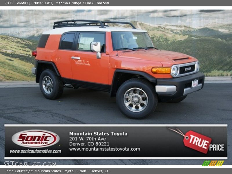 Magma Orange / Dark Charcoal 2013 Toyota FJ Cruiser 4WD