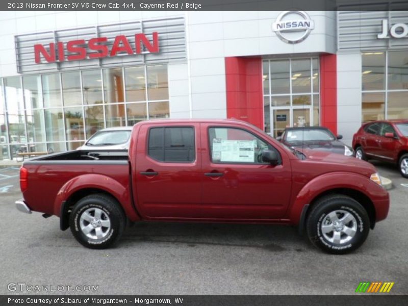  2013 Frontier SV V6 Crew Cab 4x4 Cayenne Red