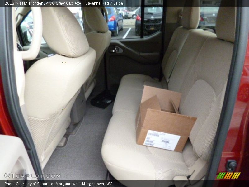 Rear Seat of 2013 Frontier SV V6 Crew Cab 4x4