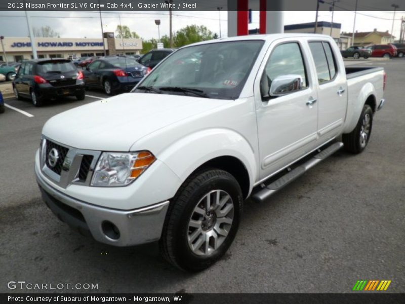 Glacier White / Steel 2013 Nissan Frontier SL V6 Crew Cab 4x4