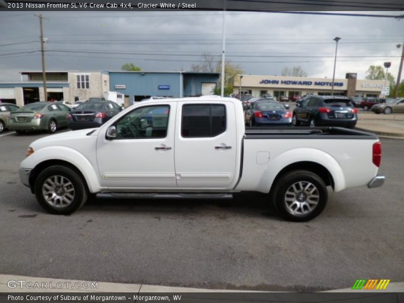 Glacier White / Steel 2013 Nissan Frontier SL V6 Crew Cab 4x4