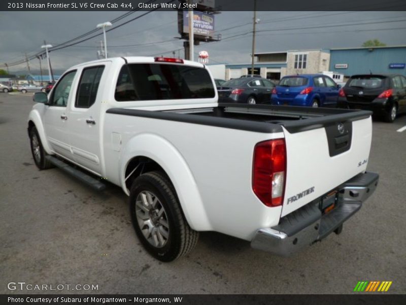Glacier White / Steel 2013 Nissan Frontier SL V6 Crew Cab 4x4