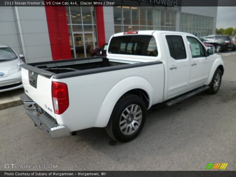 Glacier White / Steel 2013 Nissan Frontier SL V6 Crew Cab 4x4