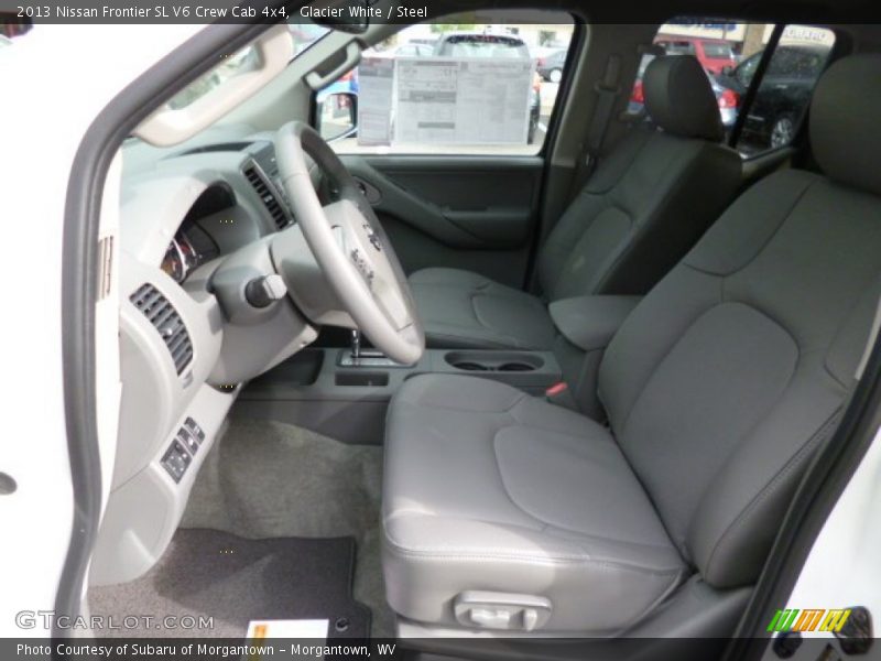 Glacier White / Steel 2013 Nissan Frontier SL V6 Crew Cab 4x4