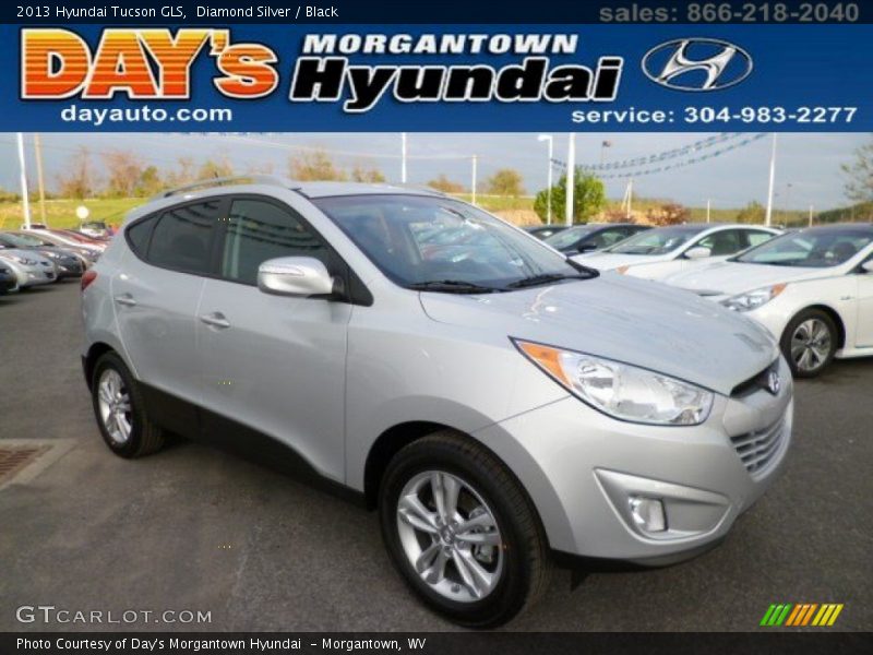 Diamond Silver / Black 2013 Hyundai Tucson GLS