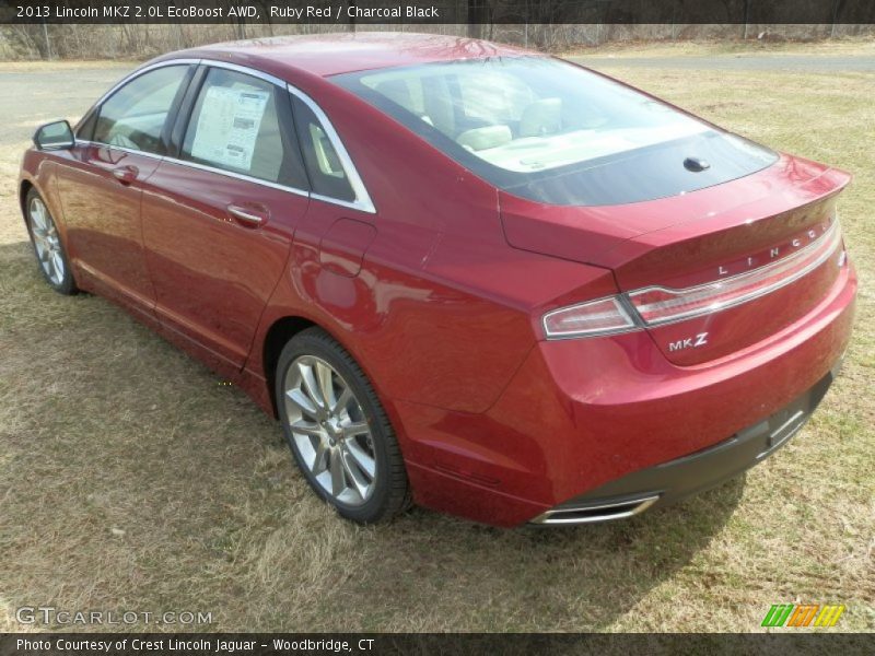 Ruby Red / Charcoal Black 2013 Lincoln MKZ 2.0L EcoBoost AWD