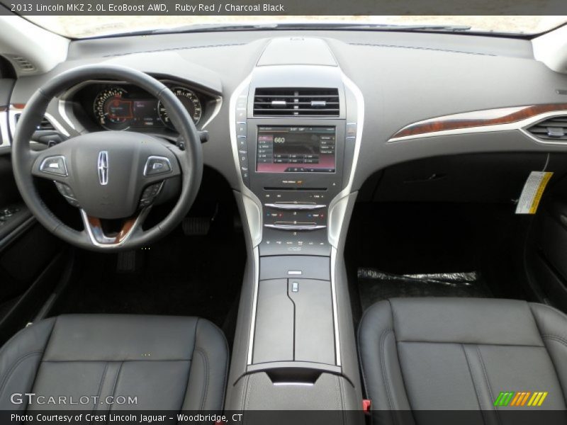 Ruby Red / Charcoal Black 2013 Lincoln MKZ 2.0L EcoBoost AWD