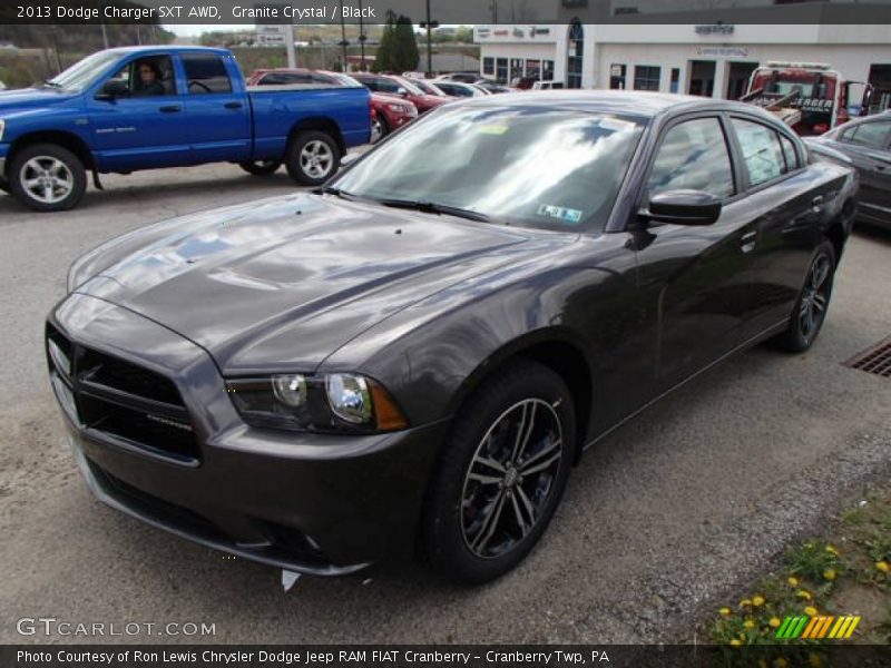 Granite Crystal / Black 2013 Dodge Charger SXT AWD