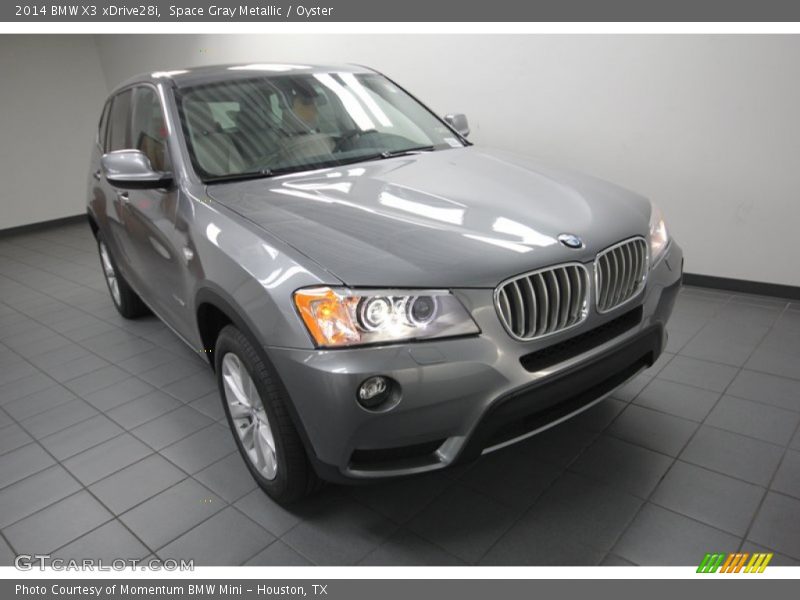 Space Gray Metallic / Oyster 2014 BMW X3 xDrive28i