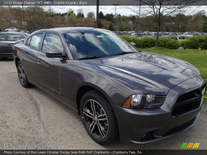Granite Crystal / Black 2013 Dodge Charger SXT AWD