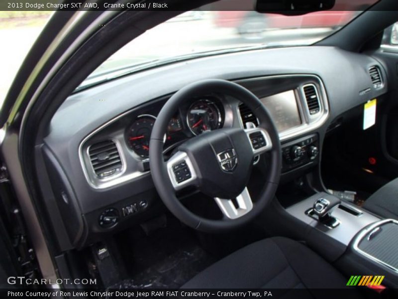 Granite Crystal / Black 2013 Dodge Charger SXT AWD