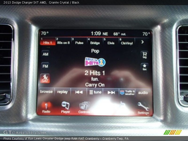 Granite Crystal / Black 2013 Dodge Charger SXT AWD